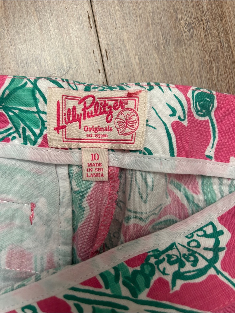 Lilly Pulitzer scorpion bowl printed crop cotton blend pants size 10 - Picture 6 of 16